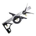 DUEBEL Combination Square - 12' Stainless Steel Multi-Function Carpentry Square with Right 90 Degree Angle Ruler