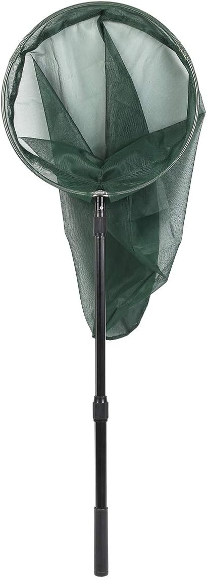 Professional Insect and Butterfly Net with 14" Stainless Ring, 26" Net Depth, Strong Aluminum Telescopic Handle Extends to 39", Muslin Banding at the Top