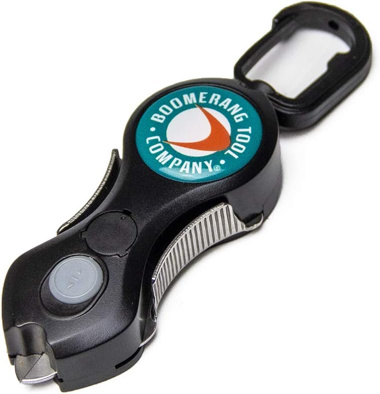 Boomerang Tool Company SNIP Fishing Line Cutters with Retractable Tether and Stainless Steel Blades that Cut Braid, Mono and Fluoro Lines Clean and Smooth!