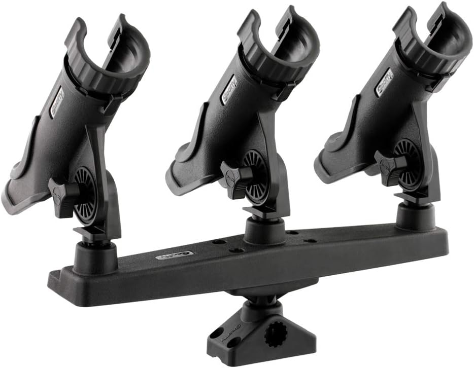 Scotty #256 Triple Rod Holder, black, one size