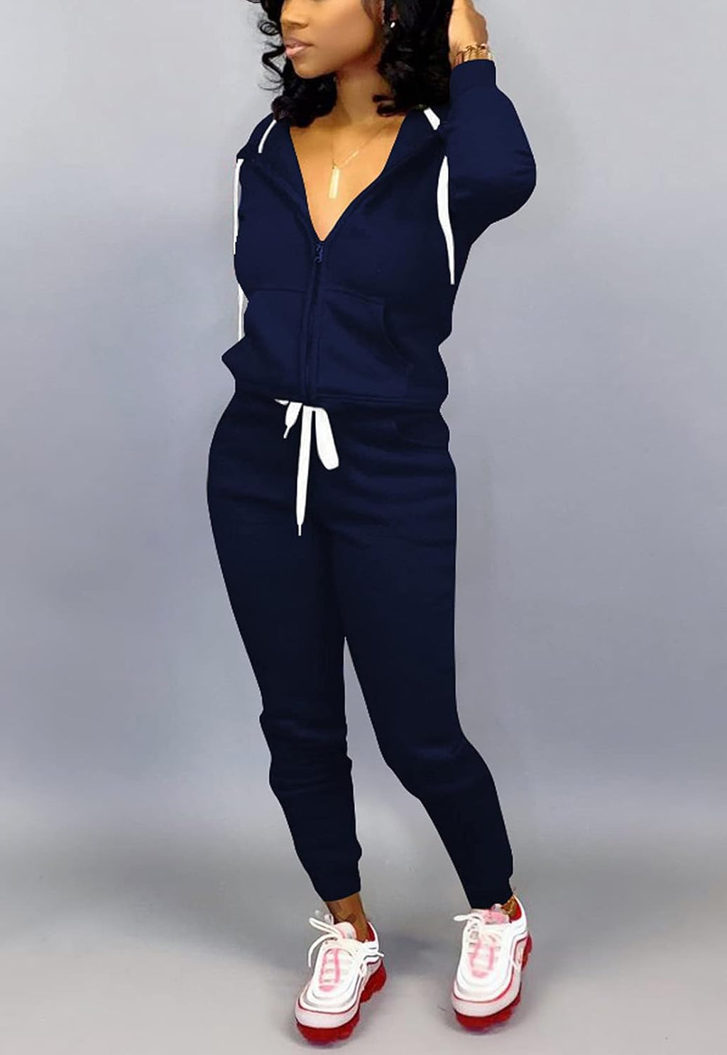Mrskoala Two Piece Outfits for Women Tracksuit Sweat Suits Workout Sets Loungewear with Pocket