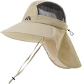 UV Sun Protection Hat Women Foldable Neck Flap Wide Brim Fishing Hat with Ponytail Hole for Women