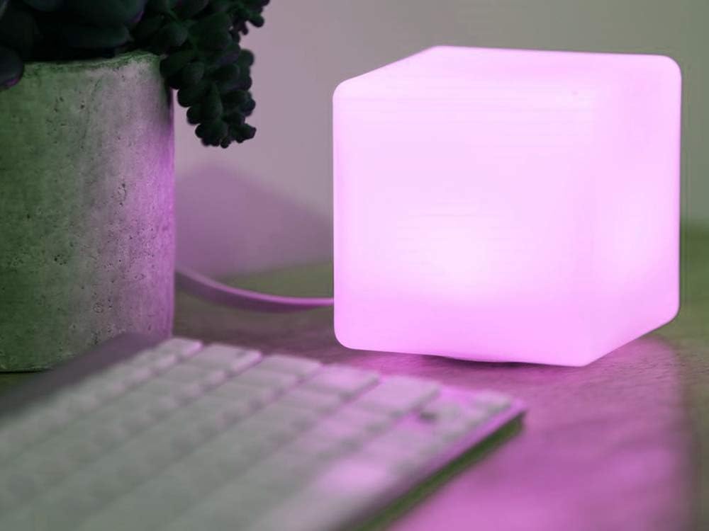 Mr.Go Rechargeable LED Color-Changing Light Cube 8-inch, Soothing Mood Lamp