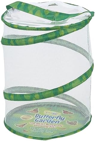 Insect Lore Butterfly Garden Habitat - Washable, Reusable, Folds Flat - Medium 12 Inch Butterfly Growing Habitat