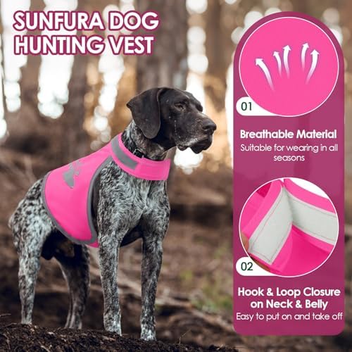 Reflective Dog Vest, High Visibility Dog Safety Vest for Hunting