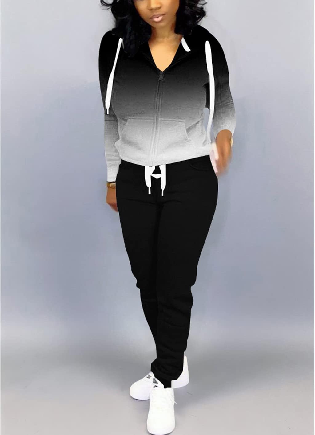 Mrskoala Two Piece Outfits for Women Tracksuit Sweat Suits Workout Sets Loungewear with Pocket