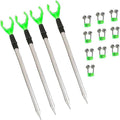 4-Pack Telescopic Fishing Rod Holders for Ground Fishing Rod Holders Stand Fishing Pole Rack for Bank