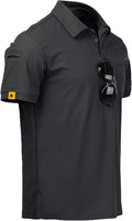 ZITY Mens Polo Shirt Short Sleeve Moisture Wicking Athletic Golf Polos