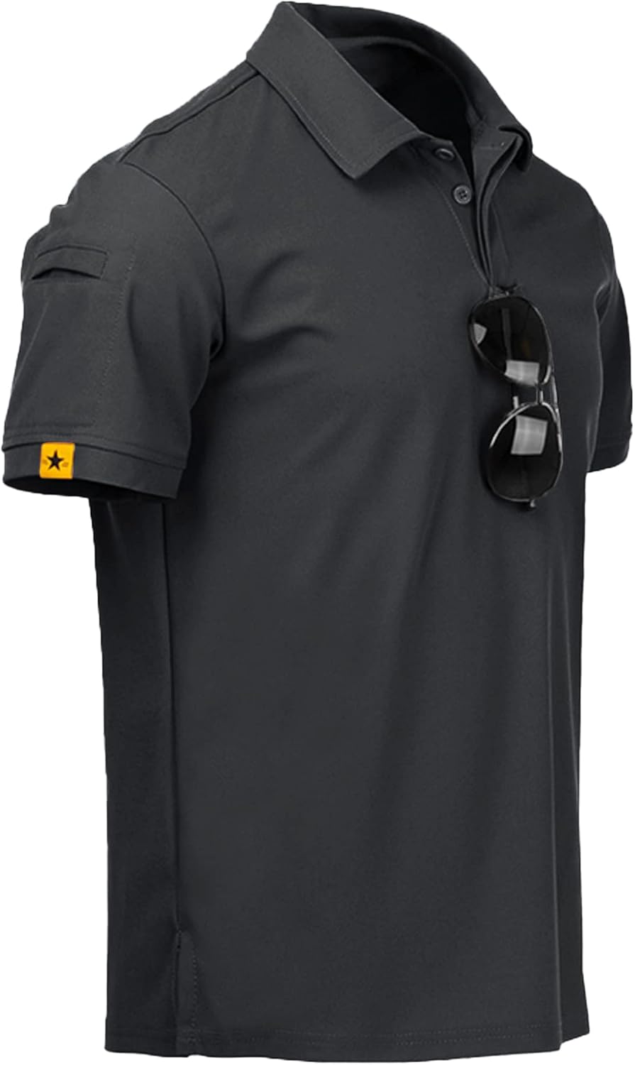 ZITY Mens Polo Shirt Short Sleeve Moisture Wicking Athletic Golf Polos