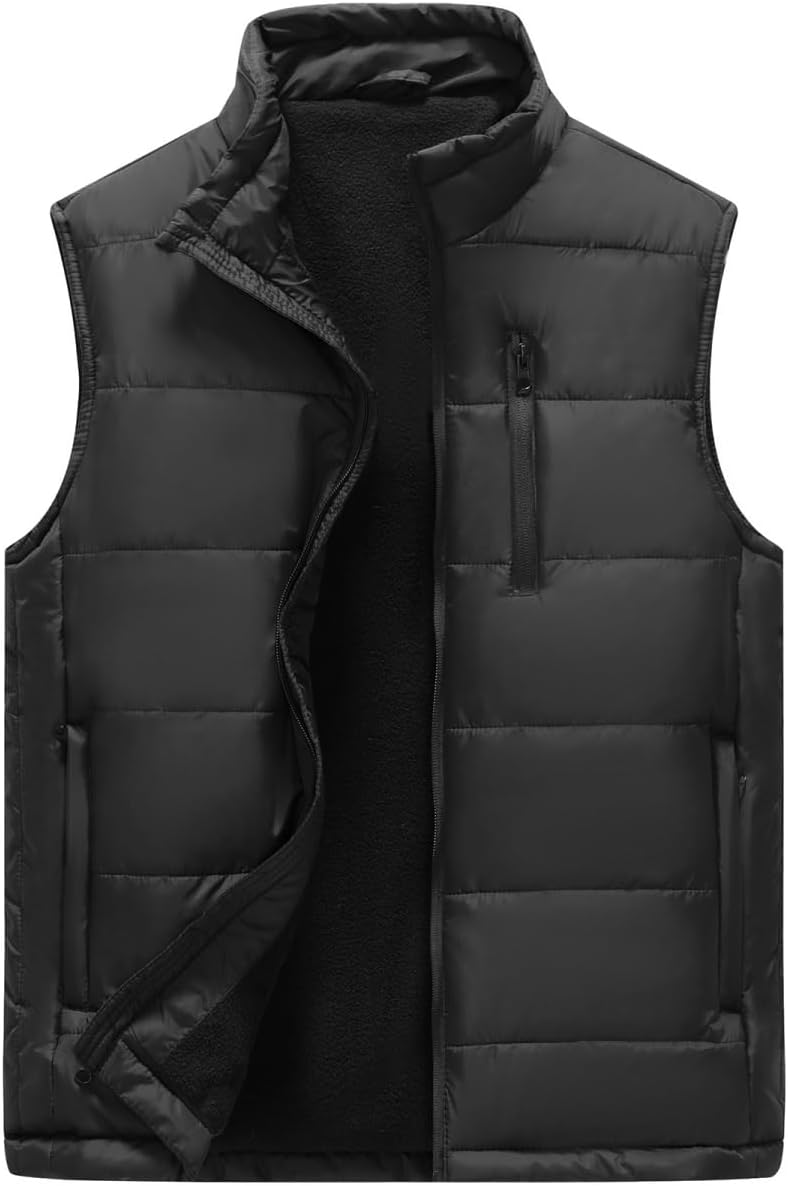 Men's Lightweight Vest Softshell Outerwear Windproof Sleeveless Jacket for Golf Running Hiking