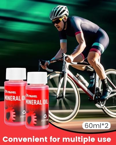 Brake Bleed Kit for Shimano, TEKTRO, TRP Hydraulic Disc Brakes, Mountain Brake Bleed Kit Including High Performance Mineral Oil Brake Fluid.