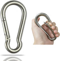 Large Stainless Steel Snap Hook Carabiner, Heavy Duty Outdoor