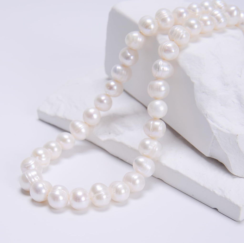 AD Beads Natural Freshwater White Pearl Round Beads 15" 4mm 6mm 8mm 9mm 10mm 11mm 12mm (8-9mm)