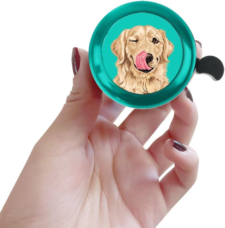 WIRESTER Green Aluminum Round Bike Bell, Classic Ring Bicycle Bell, Bike Accessories Bell Ring for Adults Kids Girls Boys