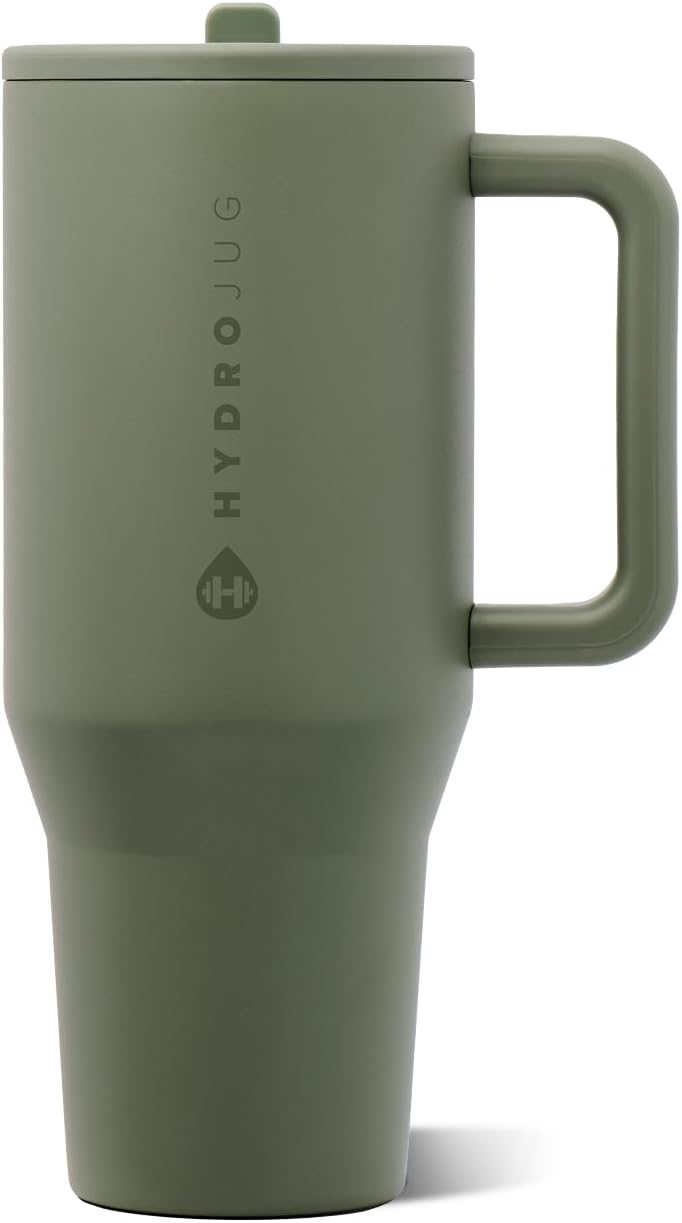 HydroJug Traveler 40oz, Insulated Tumbler with Handle & Straw, Berry Pop