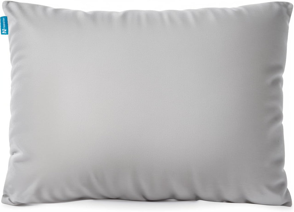 Nappler Rust Small Shredded Memory Foam Pillow for Travel and Camping - Compressible Medium Firm Bed Pillow, Breathable Cover, Machine Washable, Backpacking, Airplane and Car