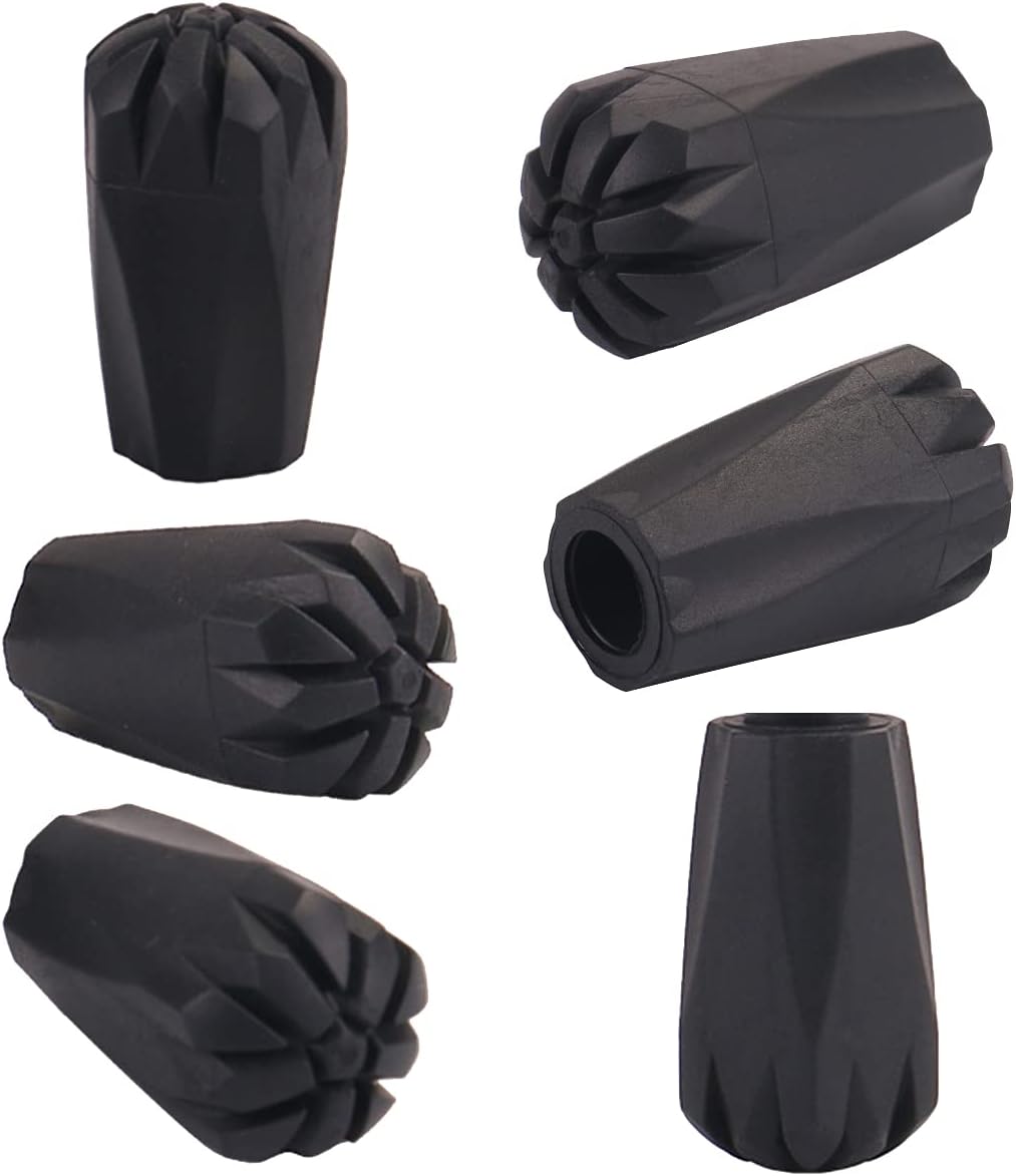 Trekking Pole Accessories Extra Thick and Wear Resisting Rubber Tips Snow Support Mud Support for Hiking Poles for All Common Trekking Poles, Hiking Sticks, Nordic Walking Poles with a Inner Diameter of 11mm/0.43"