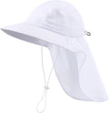Home Prefer UPF 50+ Sun Hats for Men Women Wide Brim Fishing Hat with Neck Flap UV Protection Sunblock Safari Bucket Hat