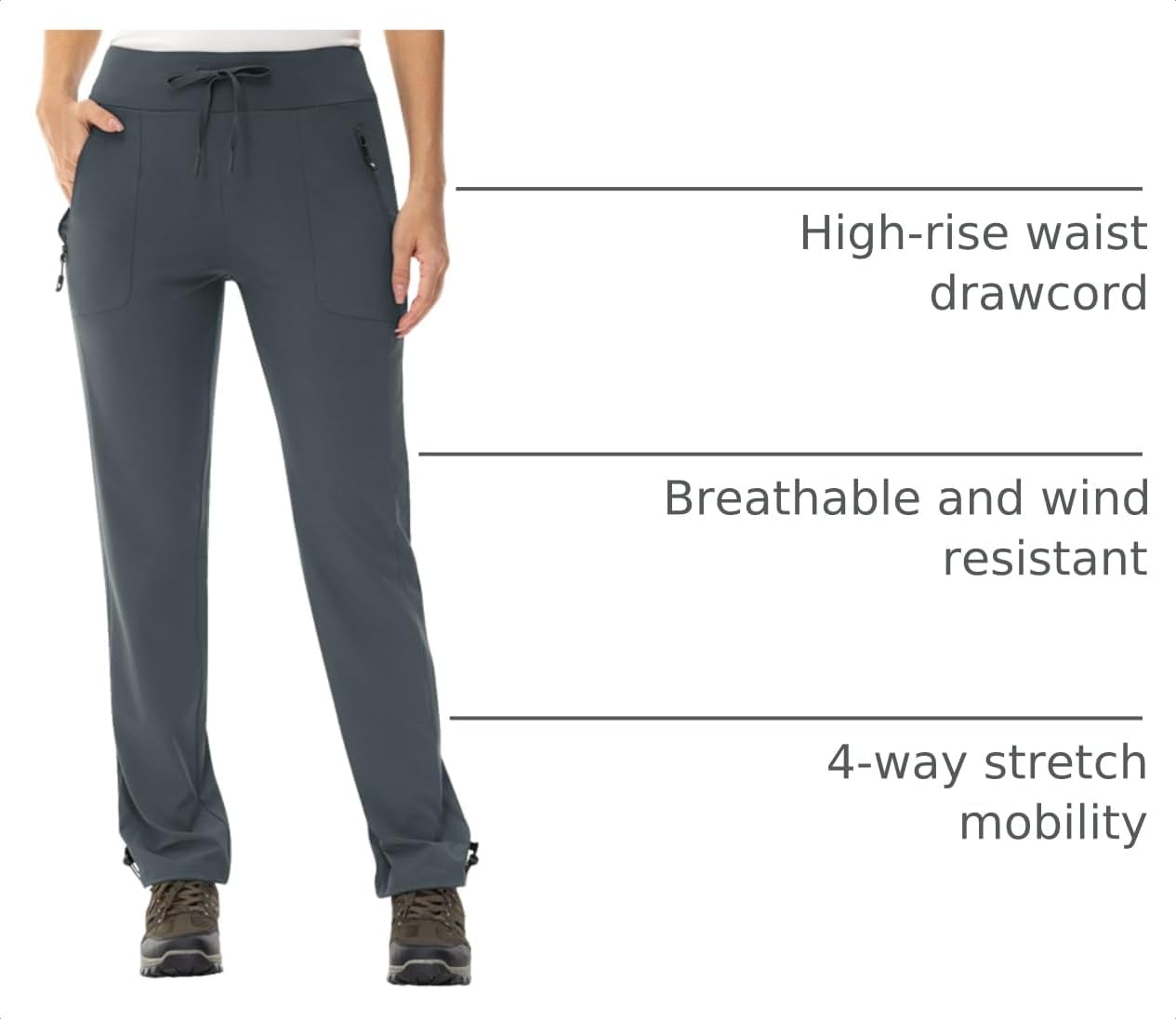 TBMPOY Women's Hiking Pants Lightweight Water Resistant Stretch