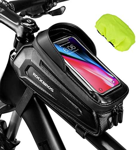 ROCKBROS Bike Phone Bag, [Oversized] EVA Waterproof Bike Top Tube Bag