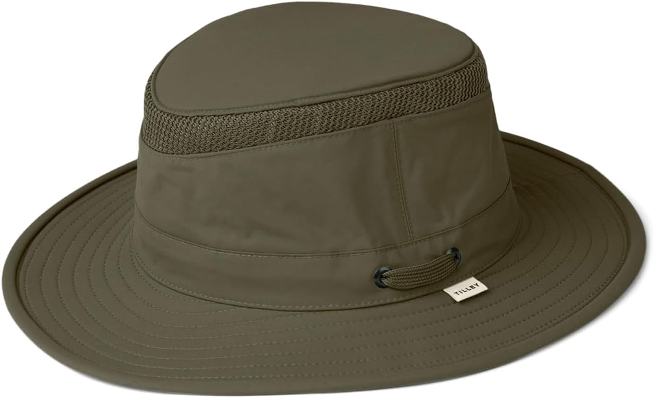 Tilley Womens Ltm5 Airflo Medium Brim Recycled Sun Hat, Olive, 7.75 US