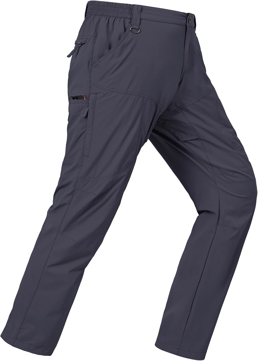 SPOSULEI Mens Lightweight Cargo Hiking Outdoor Quick Dry Work Tactical Pants 6 Pockets Water Resistant Fishing Travel Pants