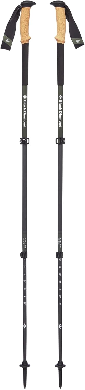 BLACK DIAMOND Alpine Carbon Cork Hiking Trekking Poles, Pair, Tundra