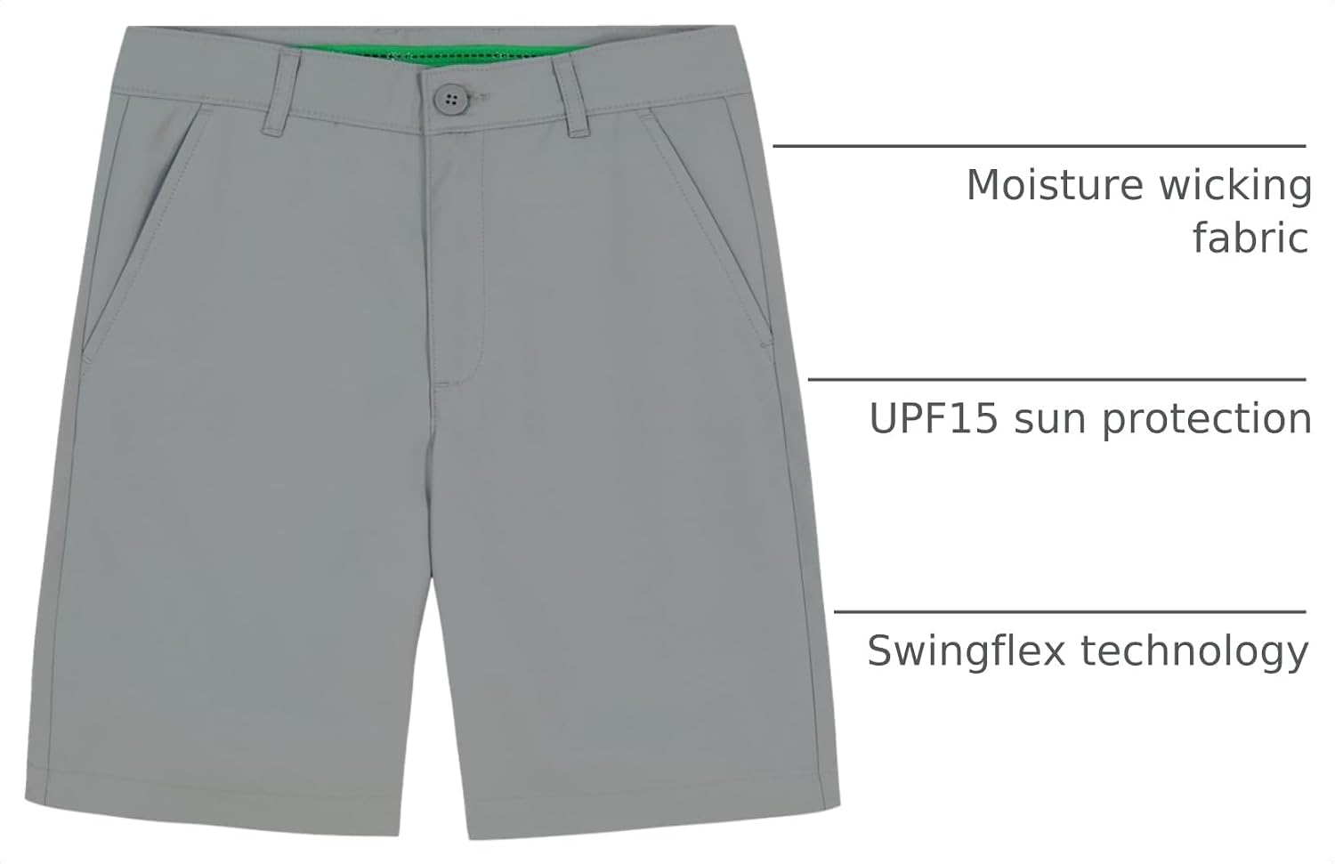 Izod Boys' Performance Golf Swingflex Stretch Straight Fit Short