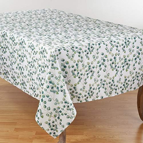SARO LIFESTYLE Eucalyptus Leaf Tablecloth, Eucalyptus, 70"x160"