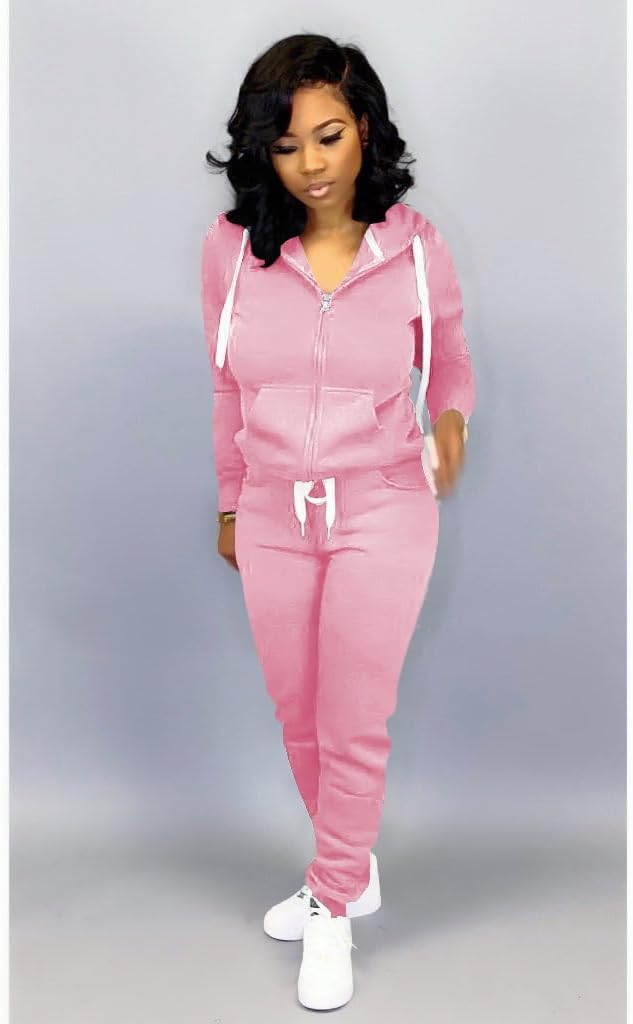 Mrskoala Two Piece Outfits for Women Tracksuit Sweat Suits Workout Sets Loungewear with Pocket