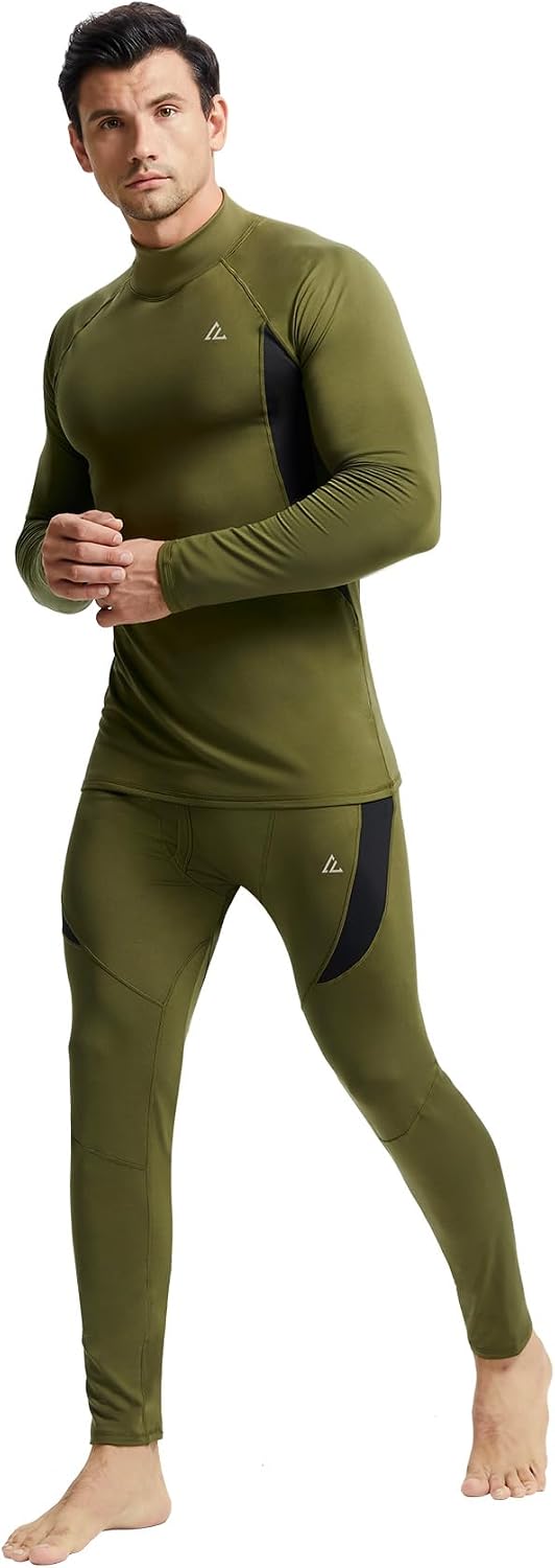 Mens Thermal Underwear Long Johns Set Cold Weather Hunting Base Layer