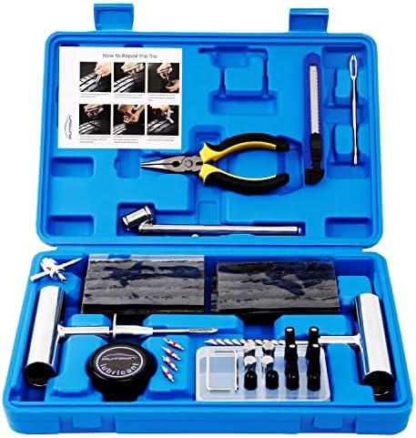 AUTOWN Flat Tire Repair Kit 68pcs, Heavy Duty Tire Plug Kit to Fix Puncture