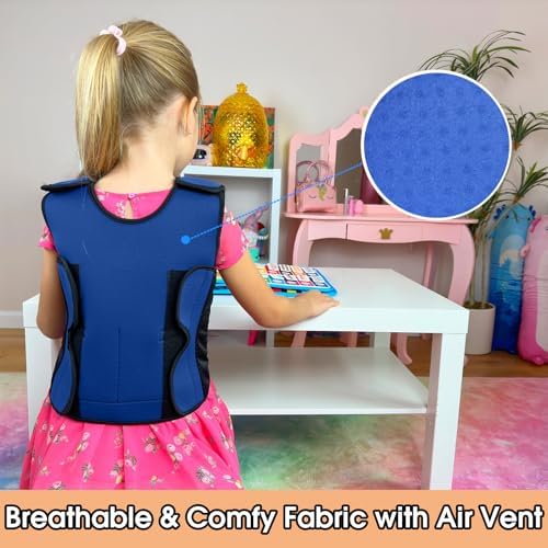 Weighted Vest for Kids with Sensory Needs(Small, Ages 2-4) - Compression Vest for Children with Autism, SDP, ADHD, ADD, Sensory Overload - Kids Weighted Vest Includes 2lbs Adjustable Weights
