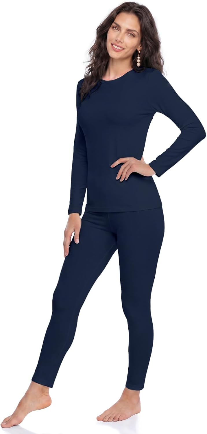 Thermal Underwear for Women Long Johns Set Fleece Lined Winter Cold Weather