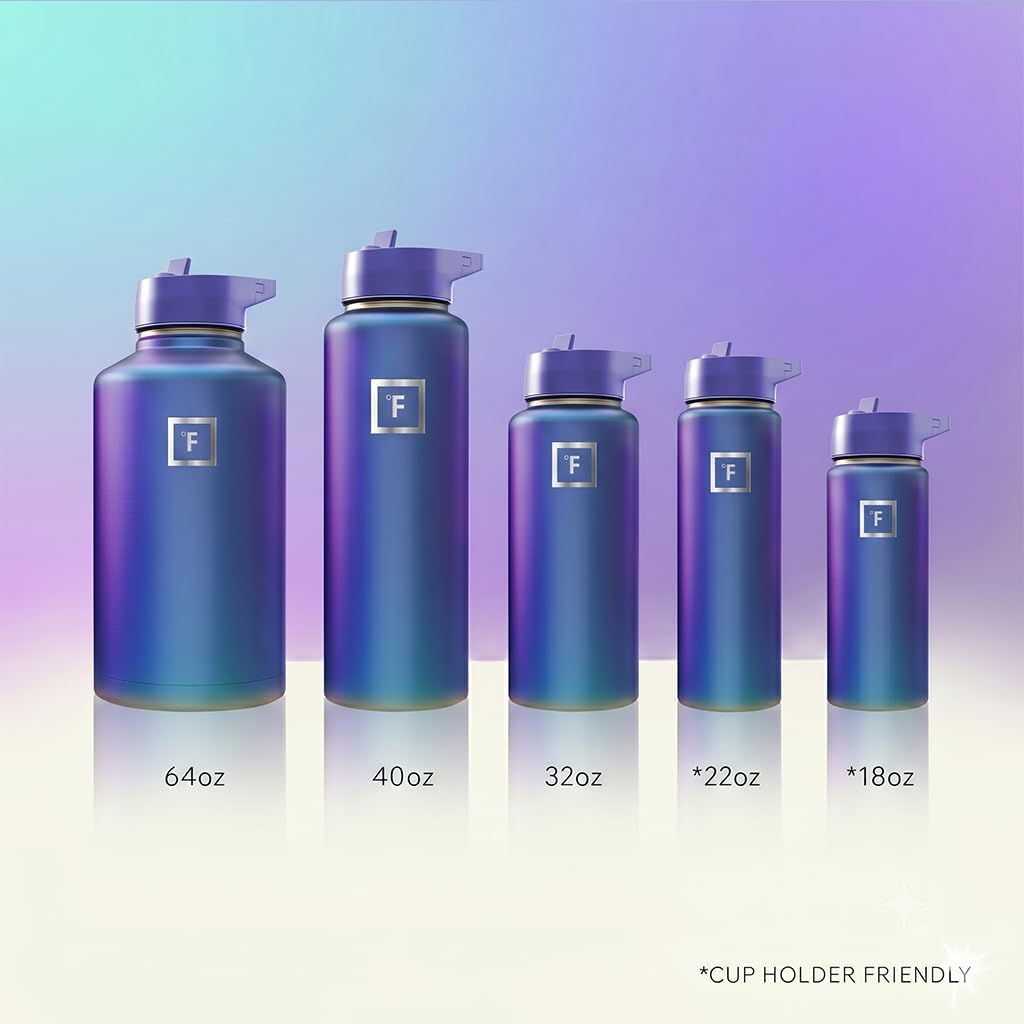IRON °FLASK 40 oz Wide Mouth Water Bottle with Straw