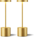 Cordless Rechargeable Table Lamp, 4000mAh Battery Operated, Light Gold, 2