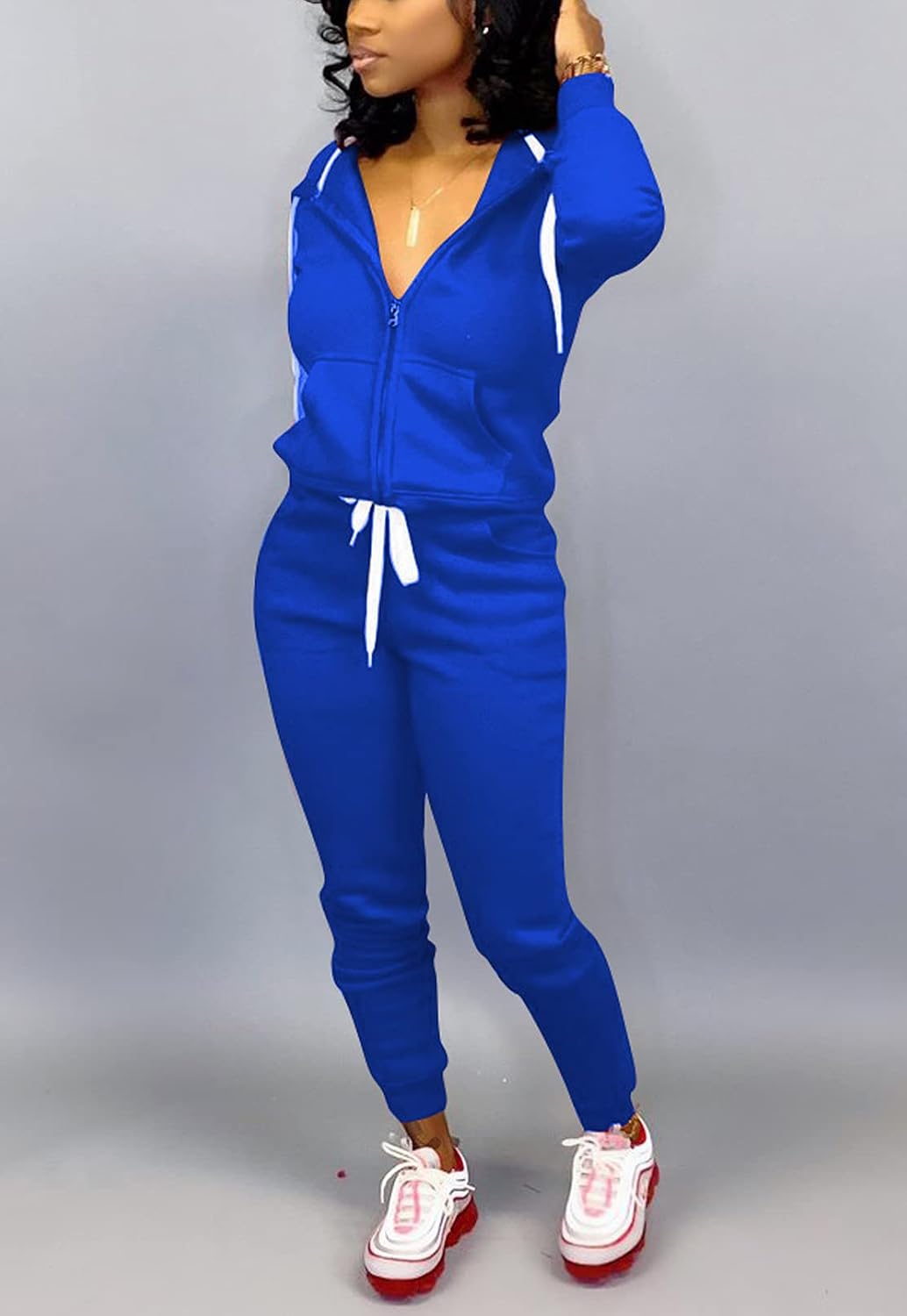 Mrskoala Two Piece Outfits for Women Tracksuit Sweat Suits Workout Sets Loungewear with Pocket