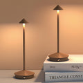 2 Pack LED Rechargeable Cordless Table Lamps,Portable Outdoor 5000mAh Battery Operated Table Light Touch Control 3 Color Dimmable Table Lamp for Patio/Cofee/Restaurant/Camping/Dining/Bedroom-Brown