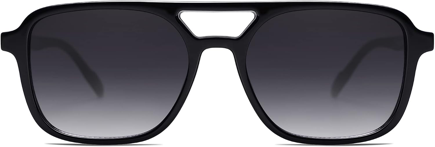 SOJOS Retro Aviator Sunglasses Womens Mens,Trendy Rectangle Shades SJ2202