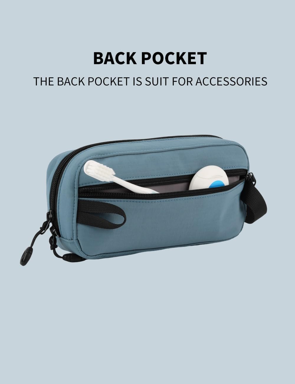 GOX Travel Toiletry Bag Dopp Kit Case for Men Multifunction Packing Organizer Pouch (Haze Blue)
