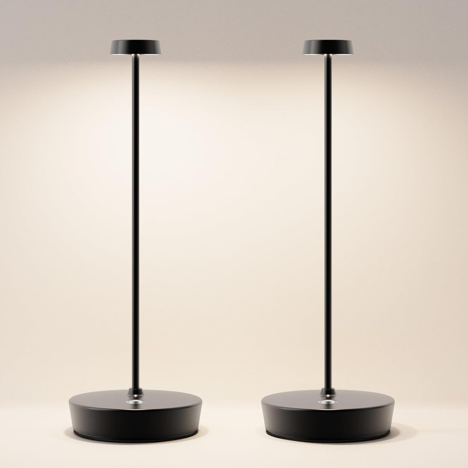 2 Pack Rechargeable Cordless Table Lamp, 6000mAh Battery Table Light