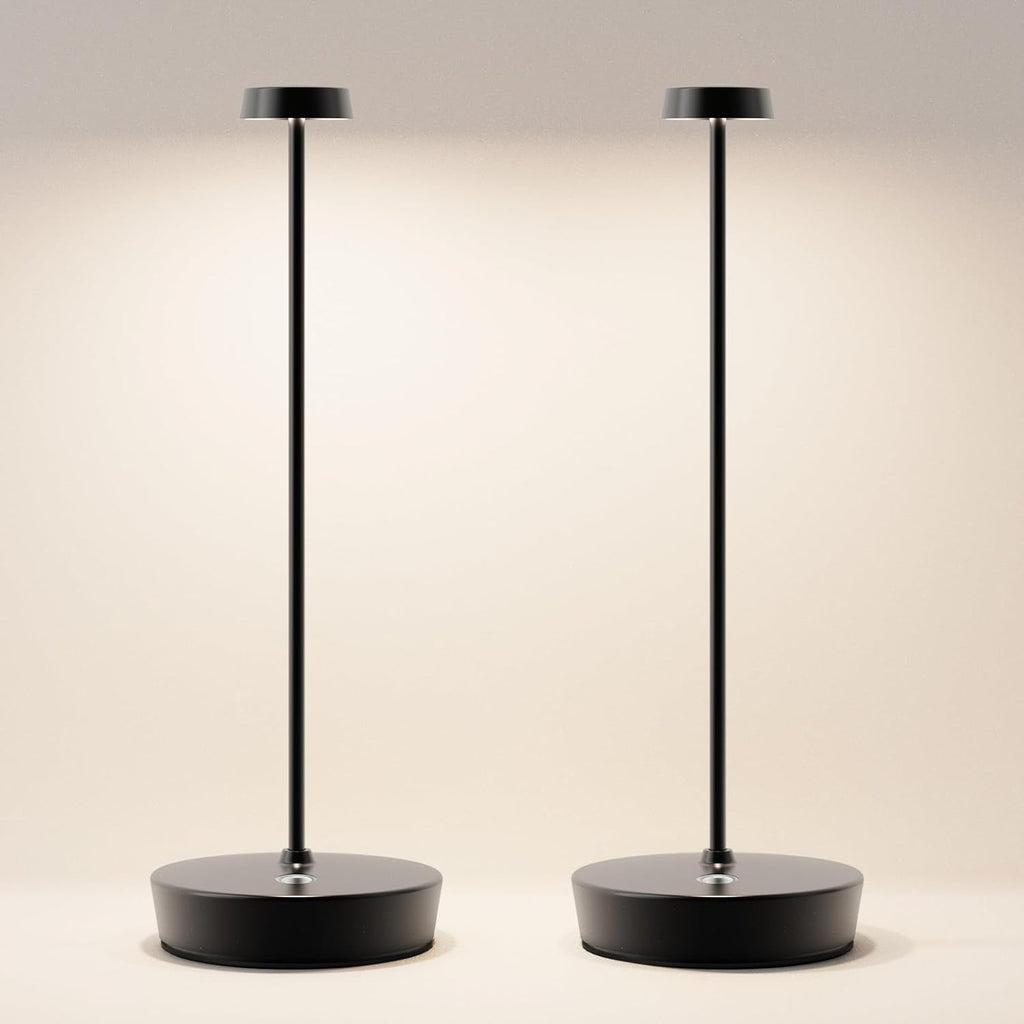 2 Pack Rechargeable Cordless Table Lamp, 6000mAh Battery Table Light