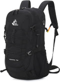 Bseash 40L Waterproof Hiking Backpack with Rain Cover, Outdoor Sport Travel Bag Daypack for Camping Climbing Skiing Cycling (Black)