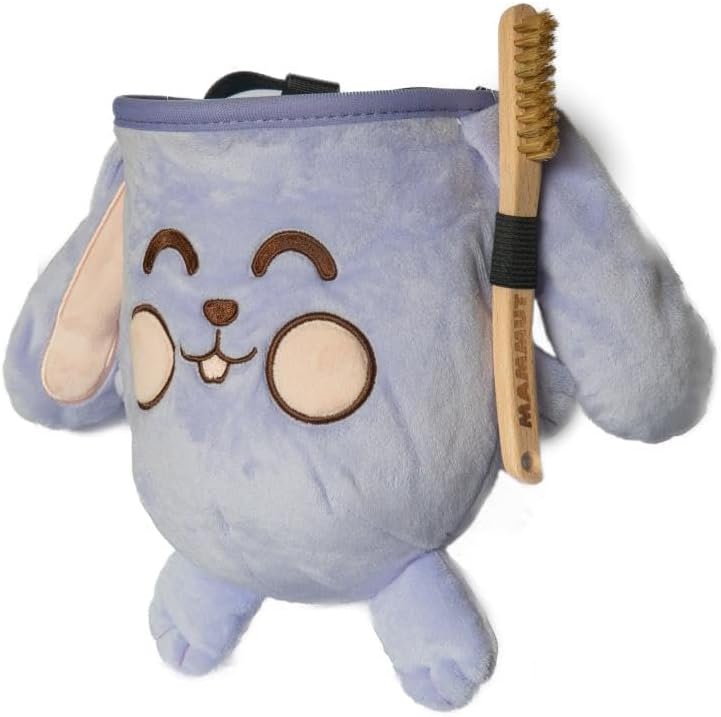 Chalk Bag for Rock Climbing - Bouldering Chalk Bucket with Quick-Clip Belt, Zipper Pocket and Brush Holder (Rabbit)
