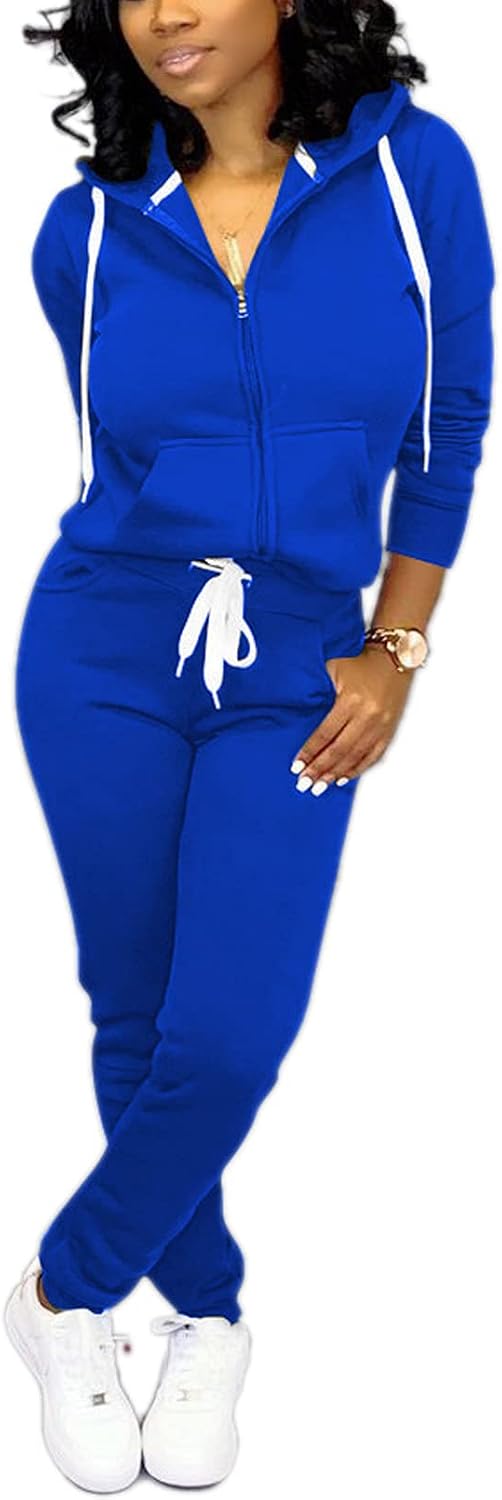 Mrskoala Two Piece Outfits for Women Tracksuit Sweat Suits Workout Sets Loungewear with Pocket