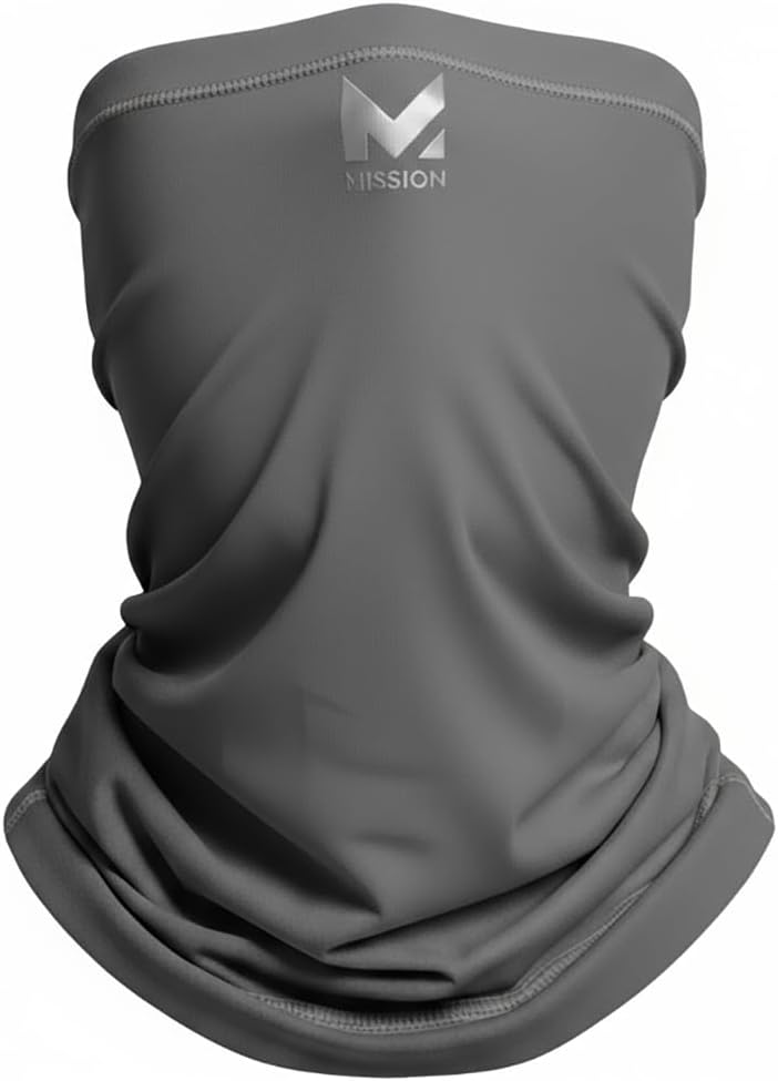 MISSION Multi-Use Neck Gaiter Face Mask for Ski & Outdoors, UPF 50, Breathable Lightweight Fabric