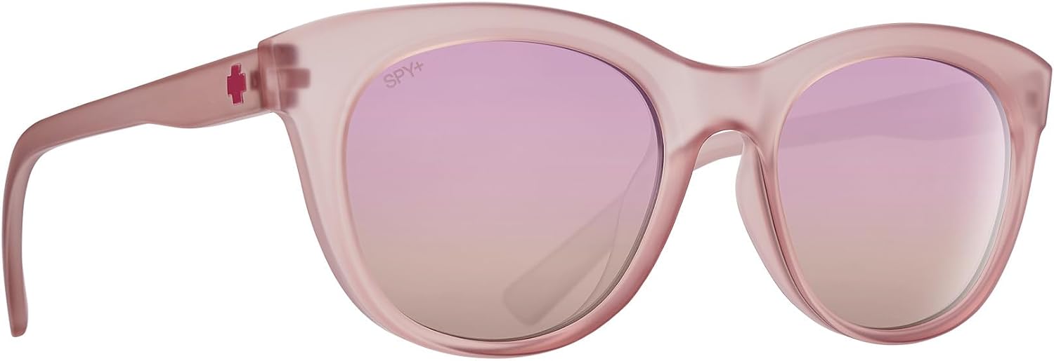 Spy Optic Boundless, Round Cat-Eye Sunglasses, Color and Contrast Enhancing Lenses