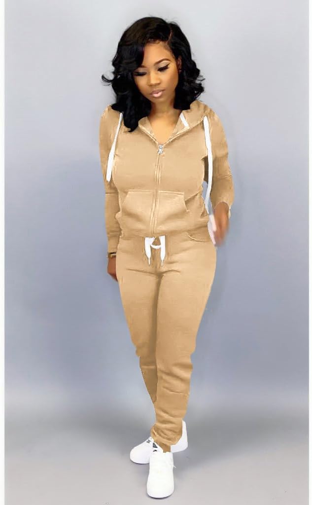 Mrskoala Two Piece Outfits for Women Tracksuit Sweat Suits Workout Sets Loungewear with Pocket