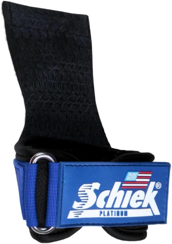 Schiek Sports Model 1907 Platinum Edition Ultimate Grips - 3 in 1 Weight Lifting Straps Wrist Wraps and Grip Pads