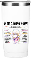 Funny Sewing Lovers Gifts Tumbler, 20 oz Stainless Steel Coffee Mug，Travel Cup，Insulated Cup with Lid for Car, Novelty Quilting Gifts for Women Girlfriend Mother Wife Grandma Christmas Birthday